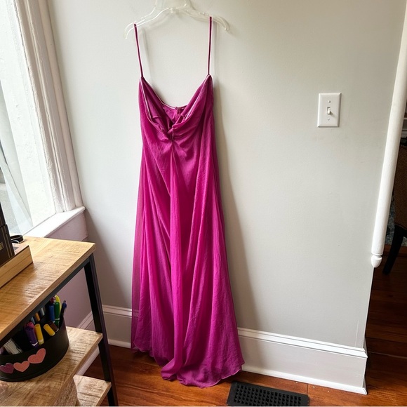 NWT BHLDN Sydney solid strapless chiffon gown - Picture 3 of 8